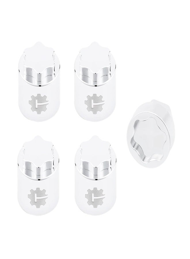 TCRC 4PCS Aluminum M4 Nut Wheel Hub Center Cap Manual Locking Hubs for 1/10 RC Traxxas TRX4 Axial SCX10 D90 Tamiya MST Redcat,Chrome - Image 1